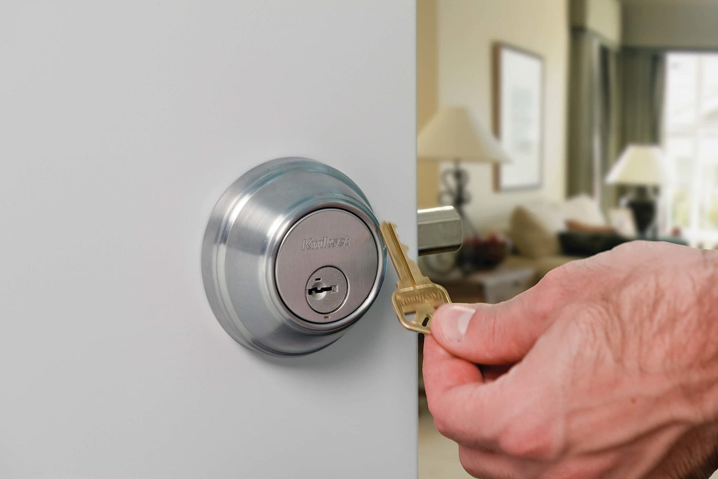 Kwikset 665-S Double Cylinder Deadbolt with SmartKey 660 Series - Satin Nickel