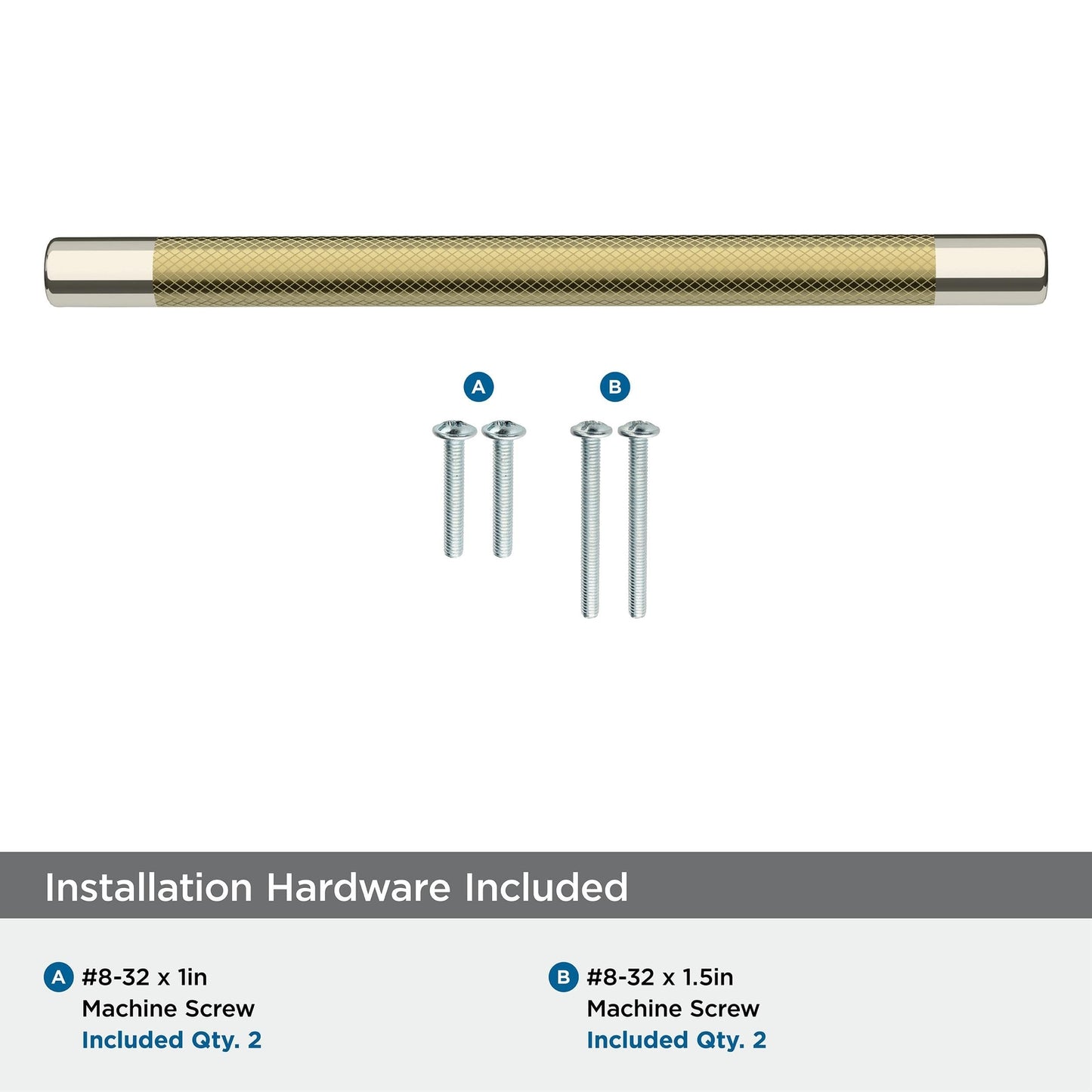 Amerock BP36562PNBBZ Cabinet Pull Polished Nickel/Golden Champagne 8" C2C