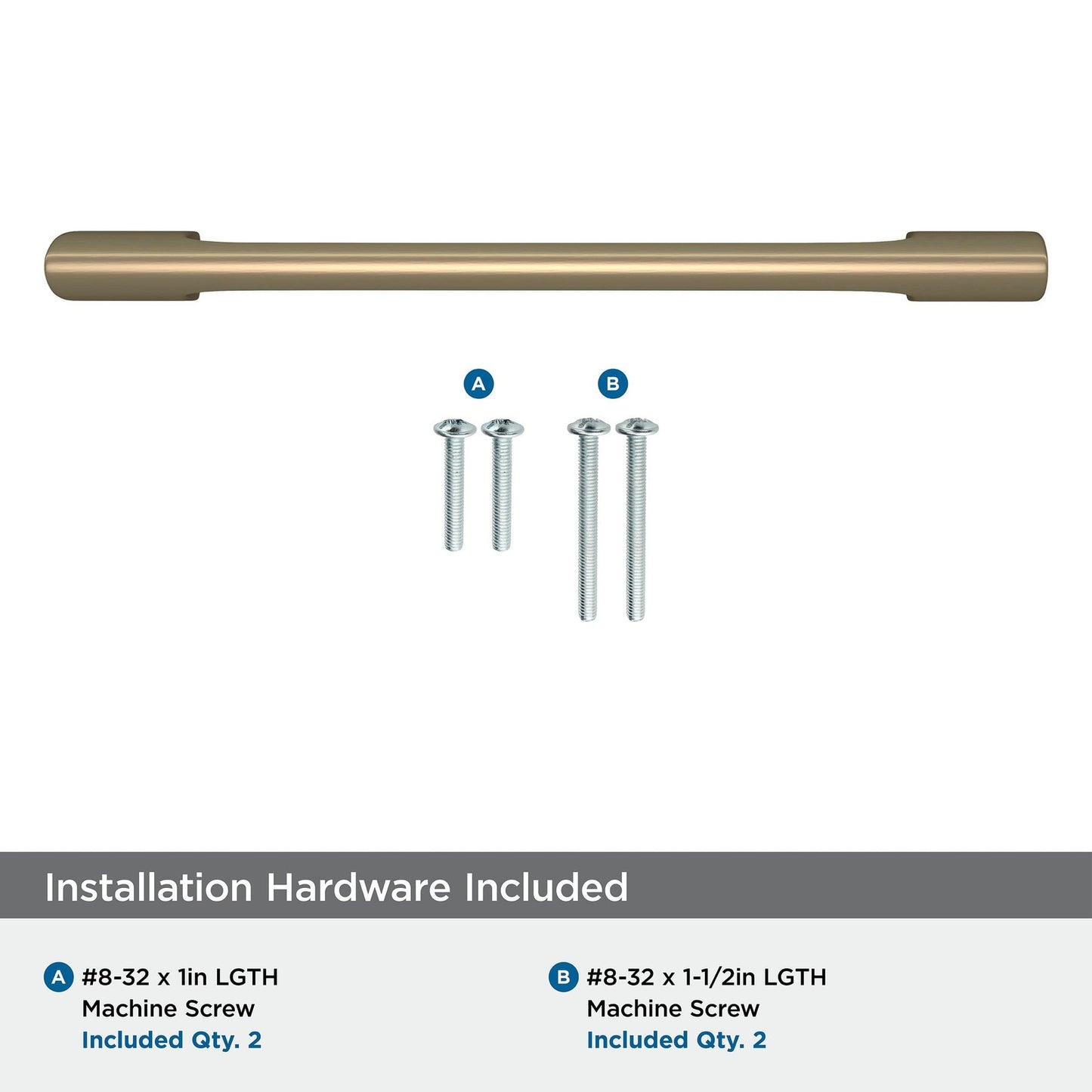 Amerock BP55367BBZ Riva Cabinet Pull Golden Champagne 5-1/16" C2C