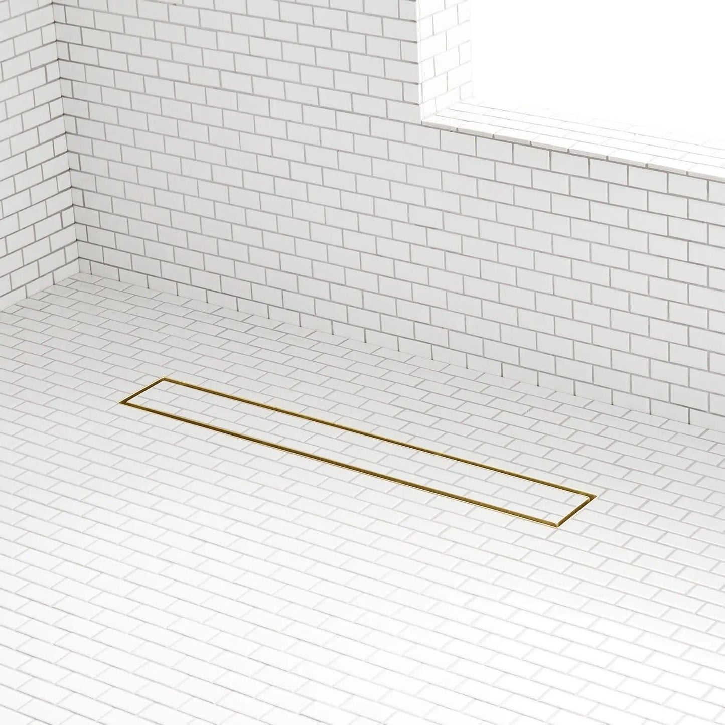 Signature Hardware 482705 Cohen 18" Tile Insert Shower Drain - Brushed Gold