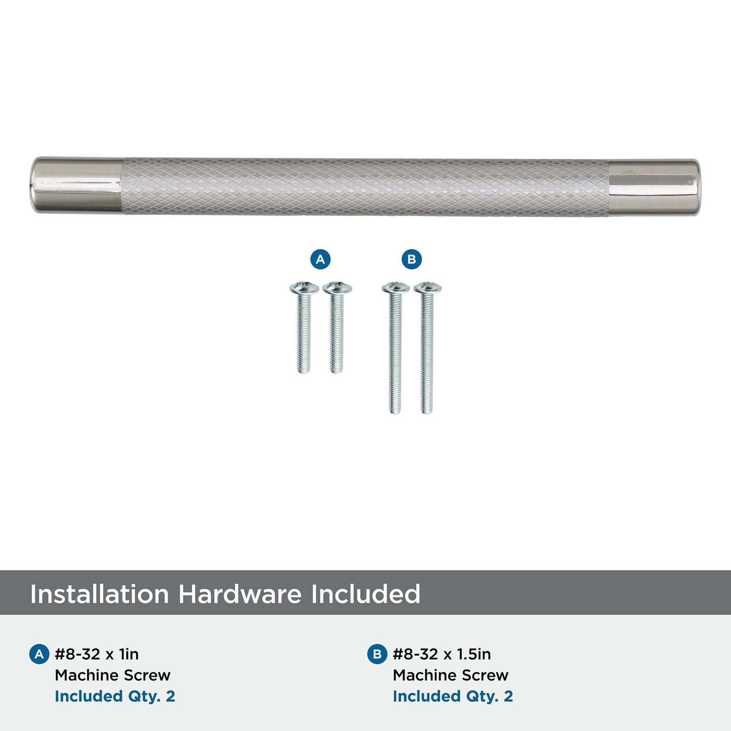Amerock BP36559PNSS Cabinet Pull Polished Nickel/Stainless Steel 6-5/16"
