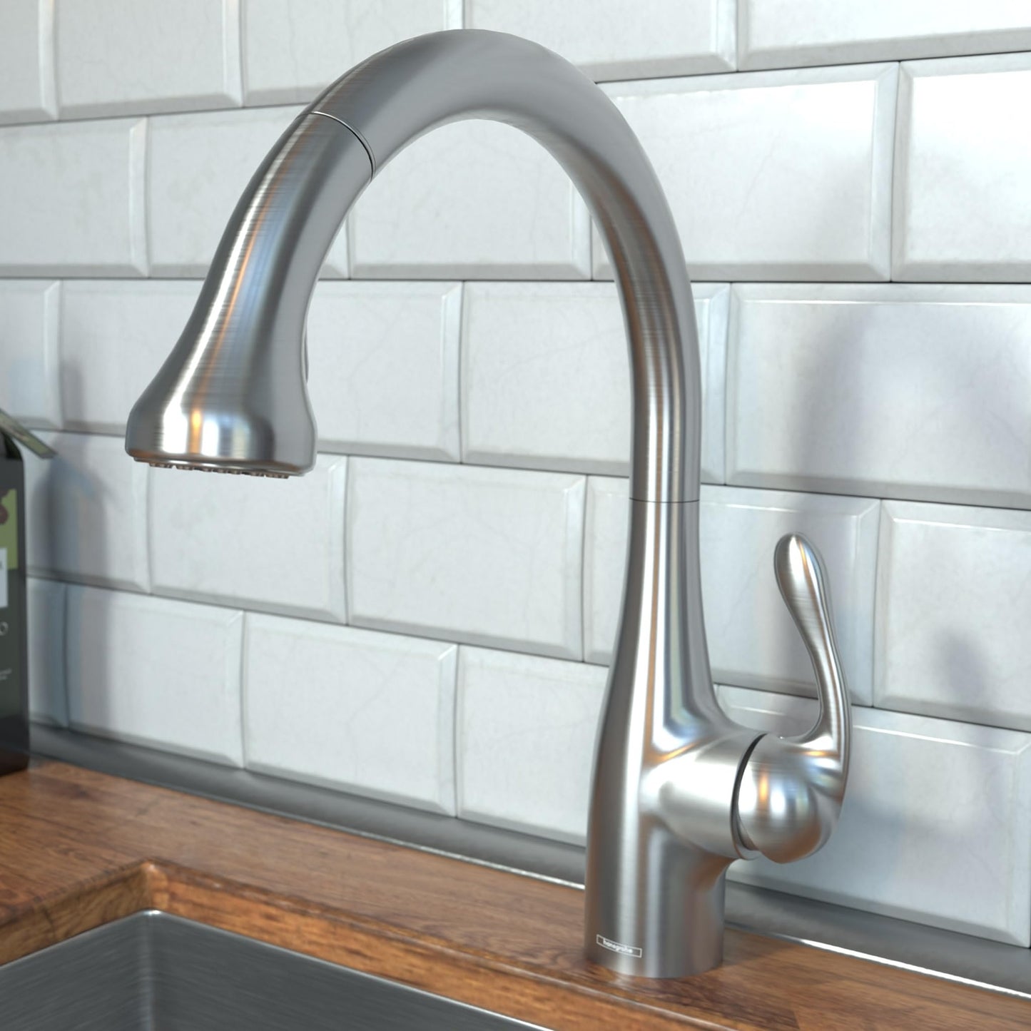 Hansgrohe Allegro E Gourmet Stainless Steel Kitchen Faucet Pull Down SS 04066860