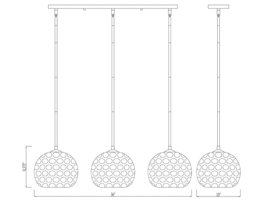 Z-Lite 3 Light Island/Billiard 490P10-3L-BN, Nickel - view 2