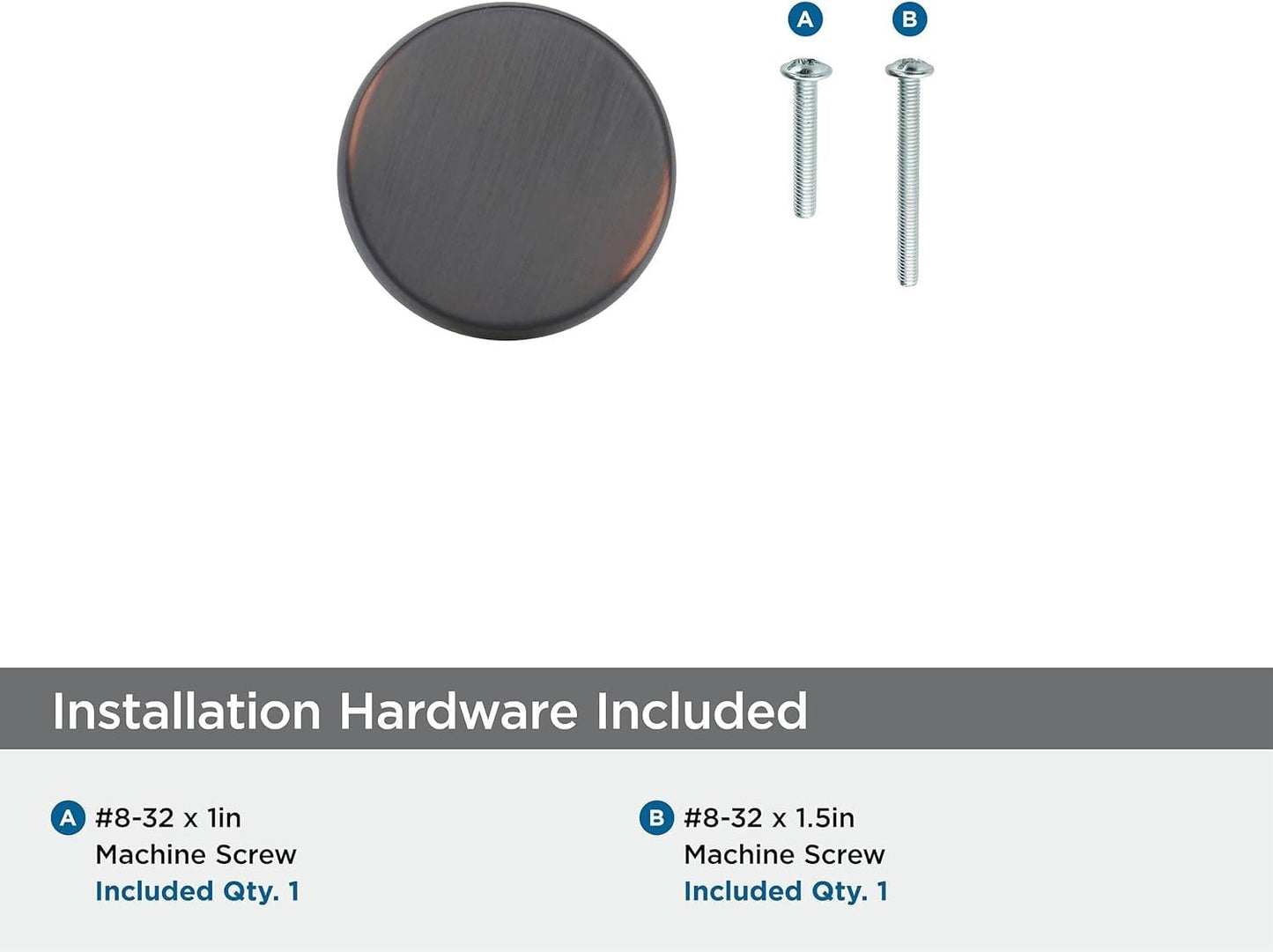 Amerock BP55270ORB Blackrock Cabinet Knob Oil Rubbed Bronze 1-5/16" Diameter