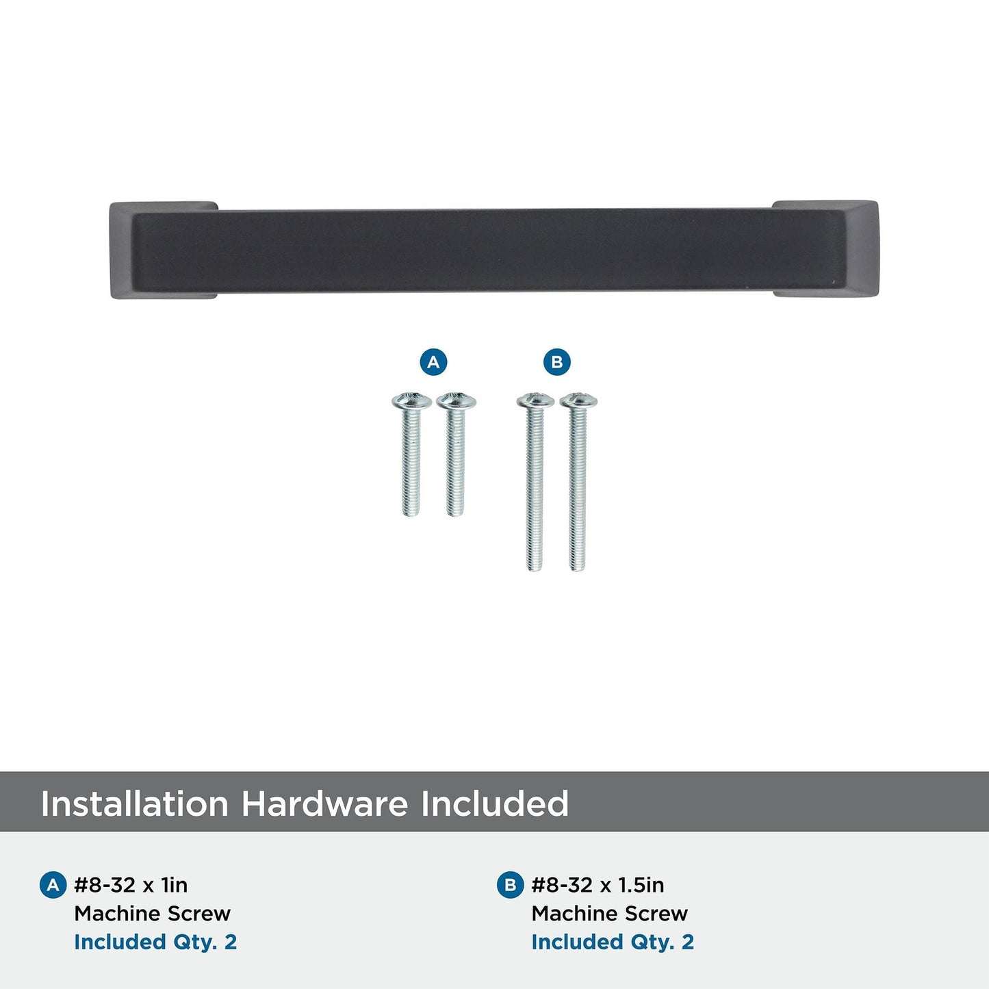 Amerock BP55276BBR Blackrock Cabinet Pull Black Bronze 3-3/4" Center to Center