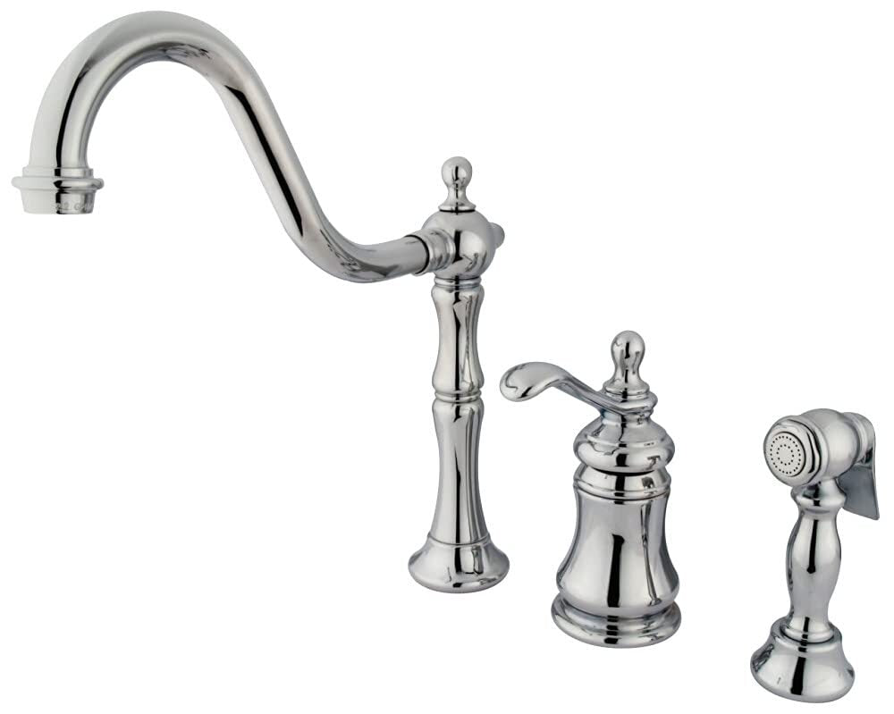 Kingston Brass KS7801TPLBS Templeton KitchenFaucet with Sprayer, Polished Chrome