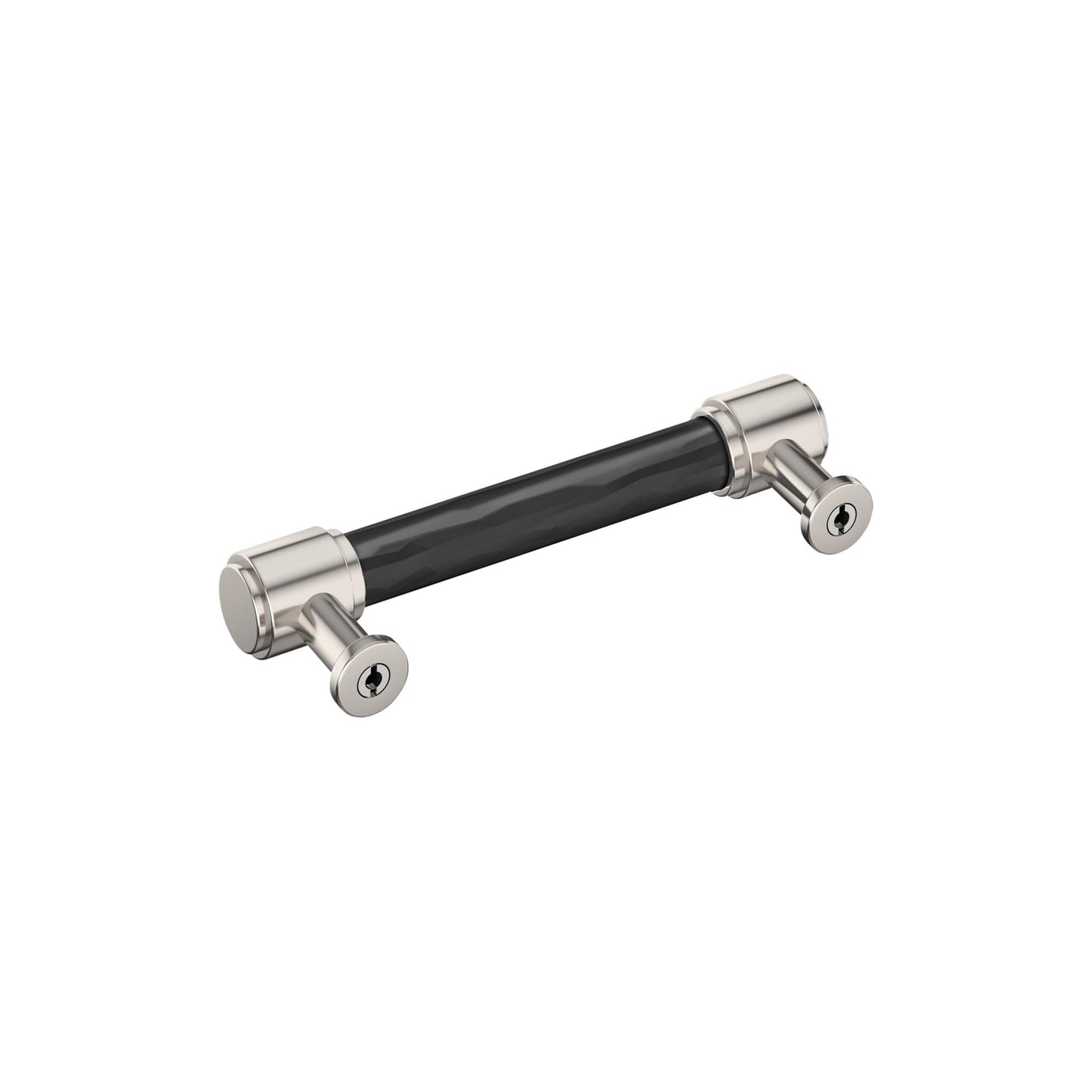 Amerock BP37537G10 Lazzara 3-3/4" C2C Hammered Bar Cabinet Pull - Satin Nickel