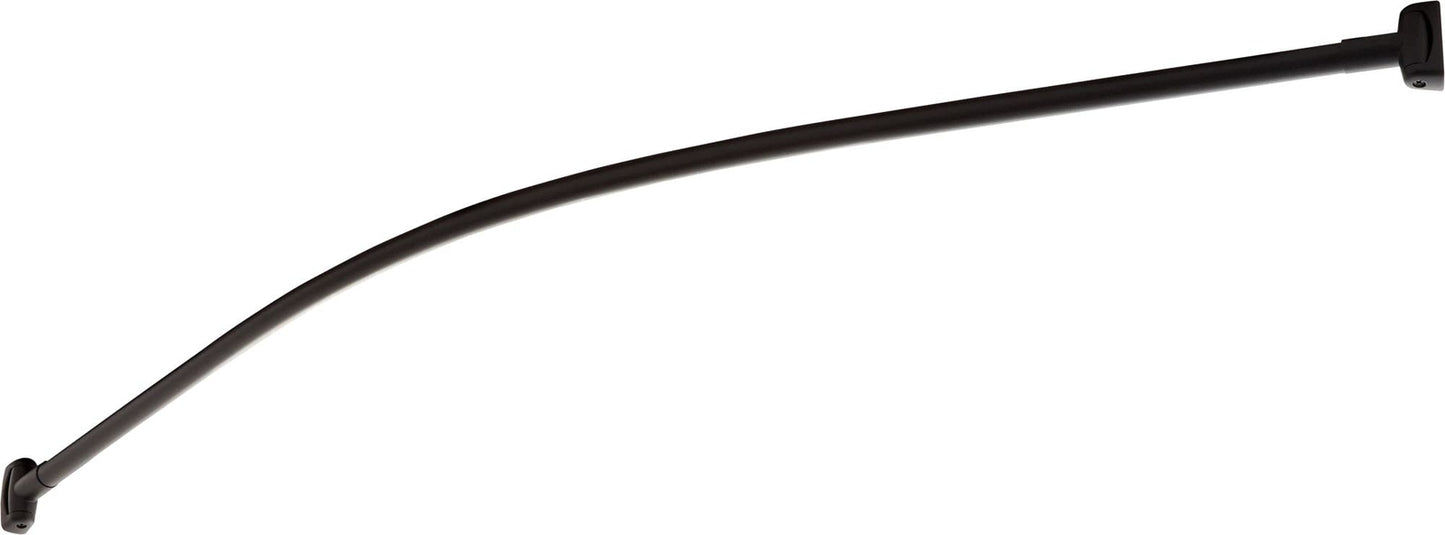 Signature Hardware 466761 60" Curved Brass Shower Rod - Matte Black