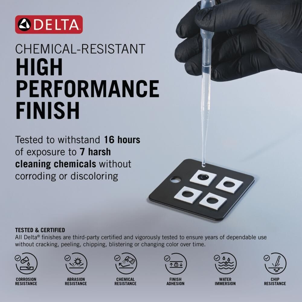 Delta 581LF-BLGPM-PP Modern Bathroom Faucet, 1.0 GPM Water Flow, Matte Black