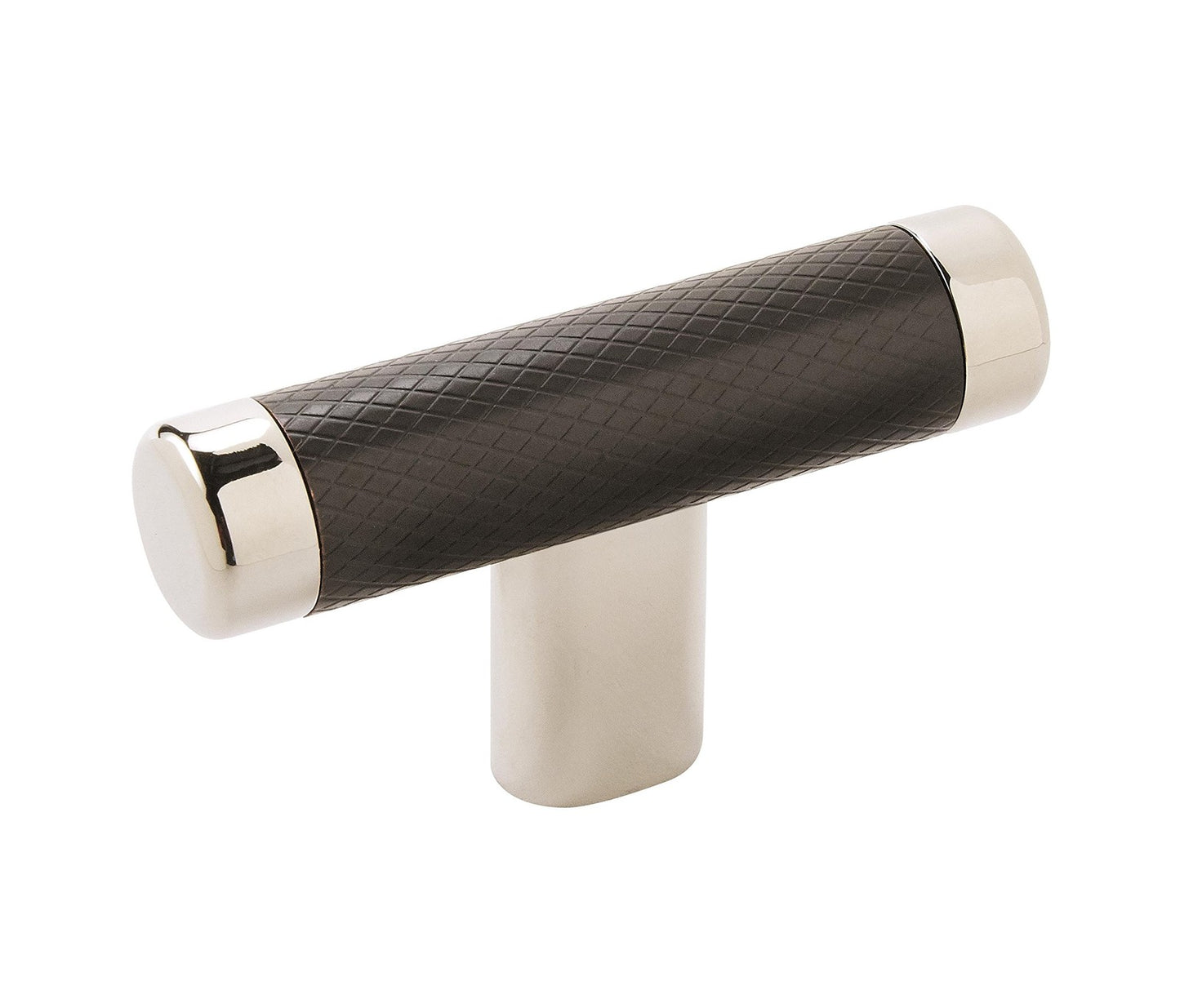 Amerock BP36556NBBR Esquire Cabinet Knob Polished Nickel/Black 2-5/8" Length