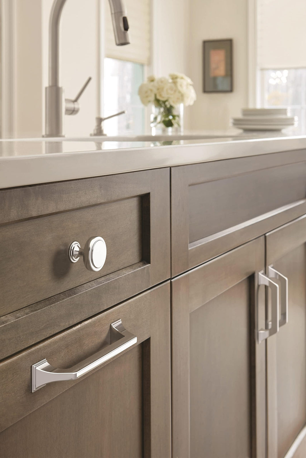 Amerock BP3688126 Cabinet Pull Exceed Polished Chrome 3-3/4" C2C