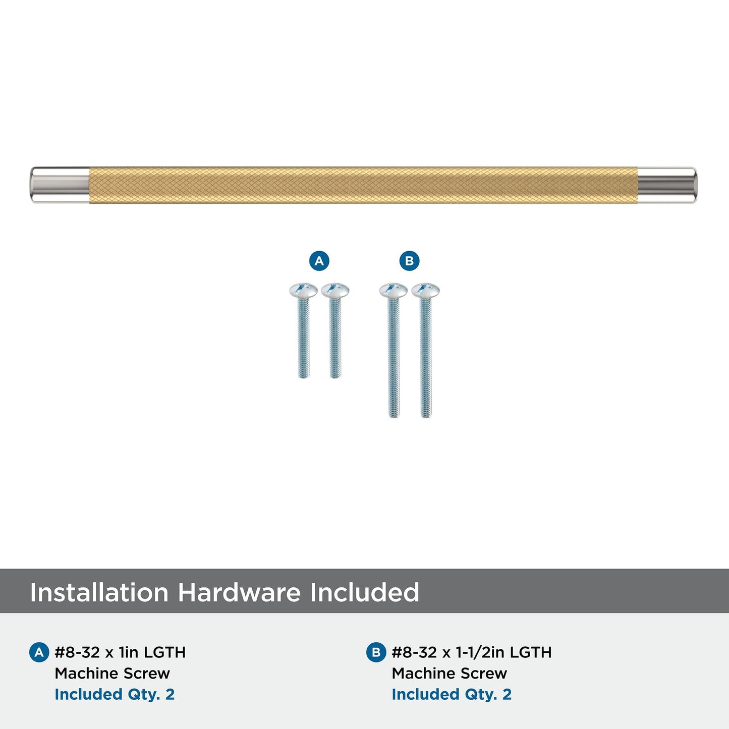 Amerock Esquire 10-1/16"C2C PN/Champagne Bronze Cabinet Pull, BP36560PNCZ