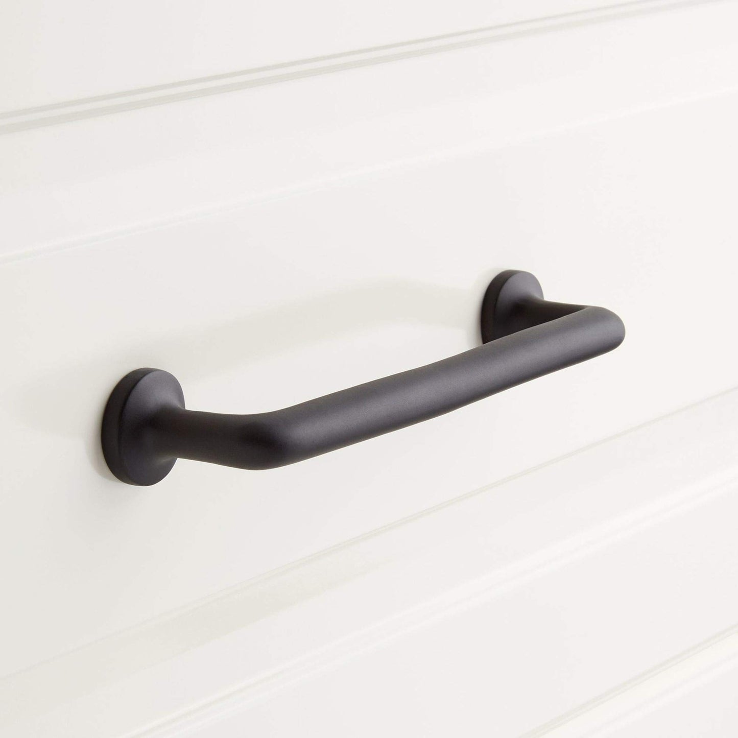 Signature Hardware SH553009SBLK Belfast 6 Inch Handle Cabinet Pull - Matte Black