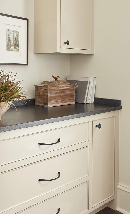 Amerock 10BX53014FB Vaile Cabinet Knobs Matte Black 1-3/8" Length - 10 Pack