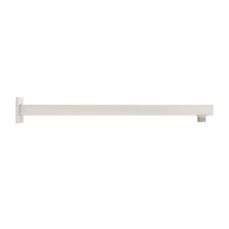 Signature Hardware-18" Modern Square Wall-Mount Shower Arm-Brushed Nickel