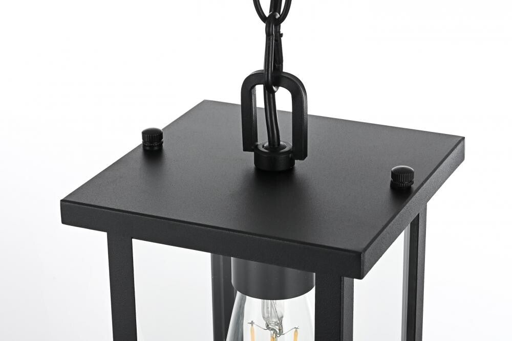 Elegant Lighting OD324H11BK Venango 7 inch Outdoor Pendant in Black