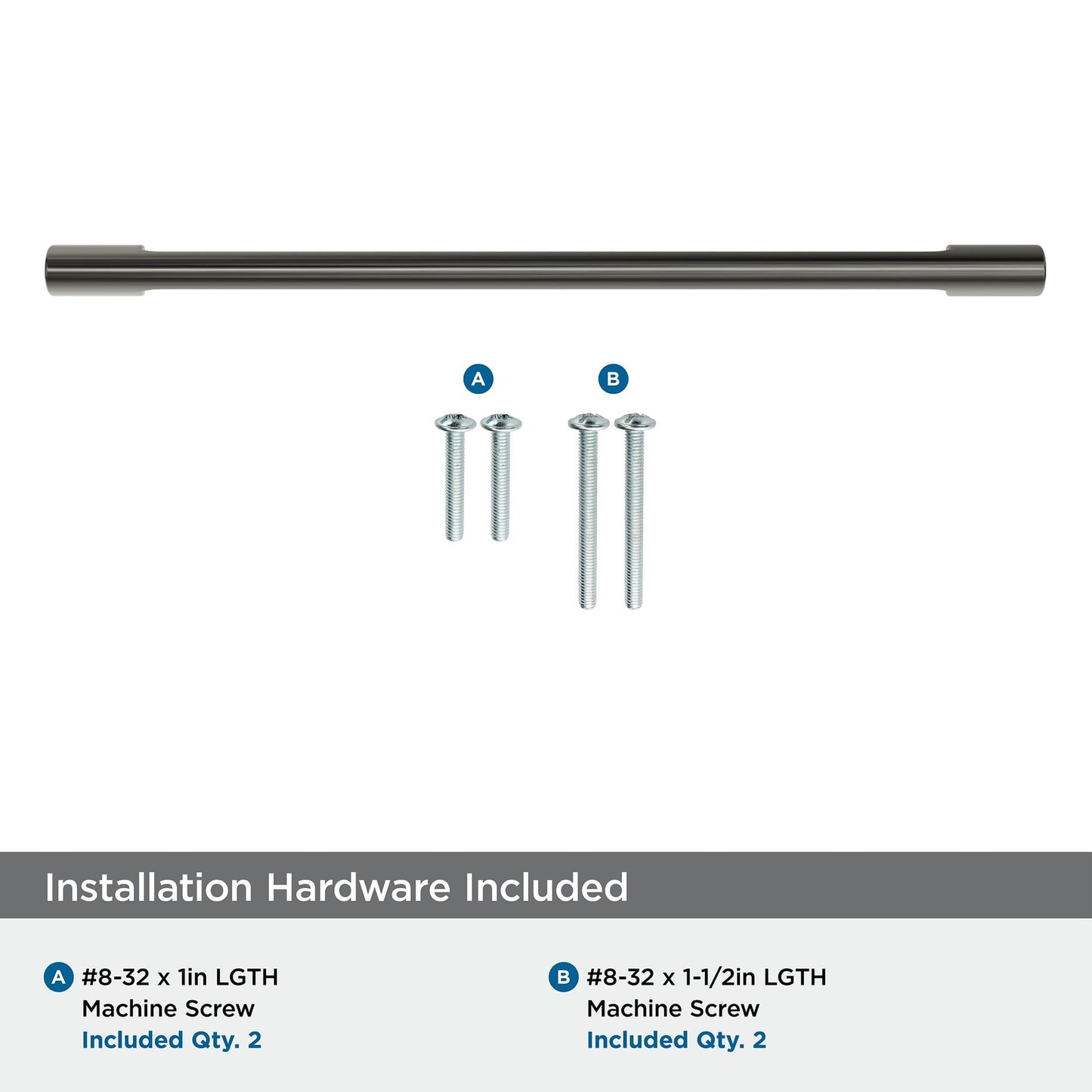 Amerock BP55490GPH Riva 10-1/16" Center-to-Center Graphite Cabinet Pull