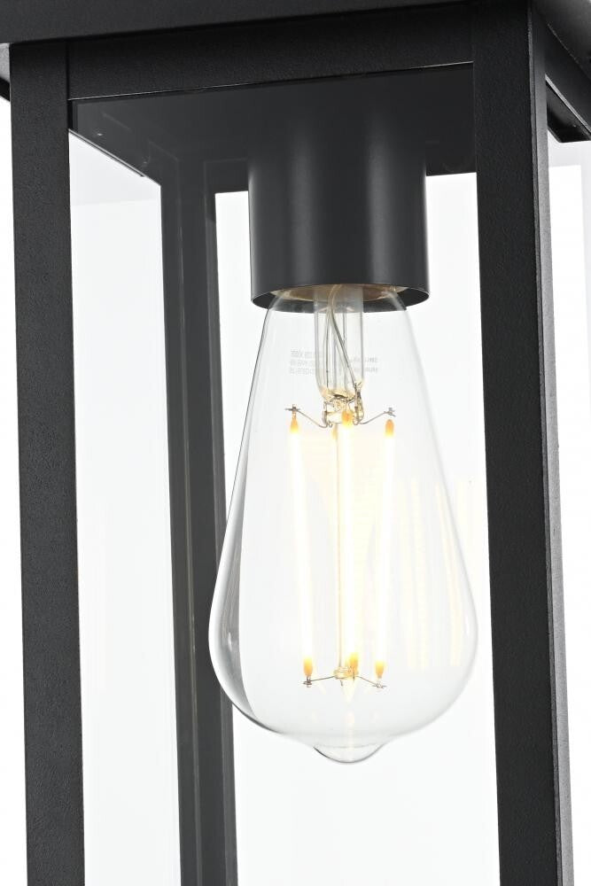 Elegant Lighting OD324H11BK Venango 7 inch Outdoor Pendant in Black