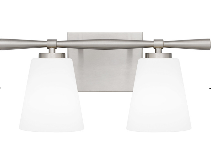 Quoizel BID8616BN - Brindley Bathroom Vanity 2-Light - Brushed Nickel