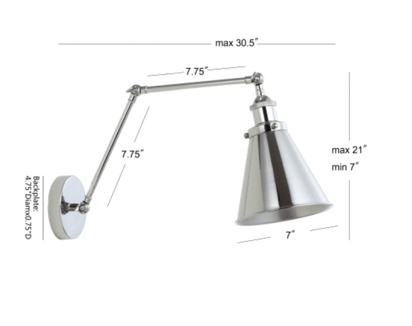 Jonathan Y-JYL7462A Rover Single Light 7" Tall LED Adjustable Wall Sconce Black