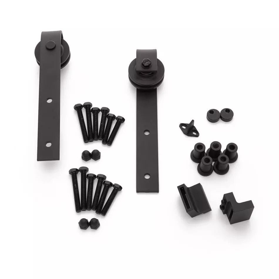 Signature Hardware - 78" Hal Barn Door Hardware Kit - Black