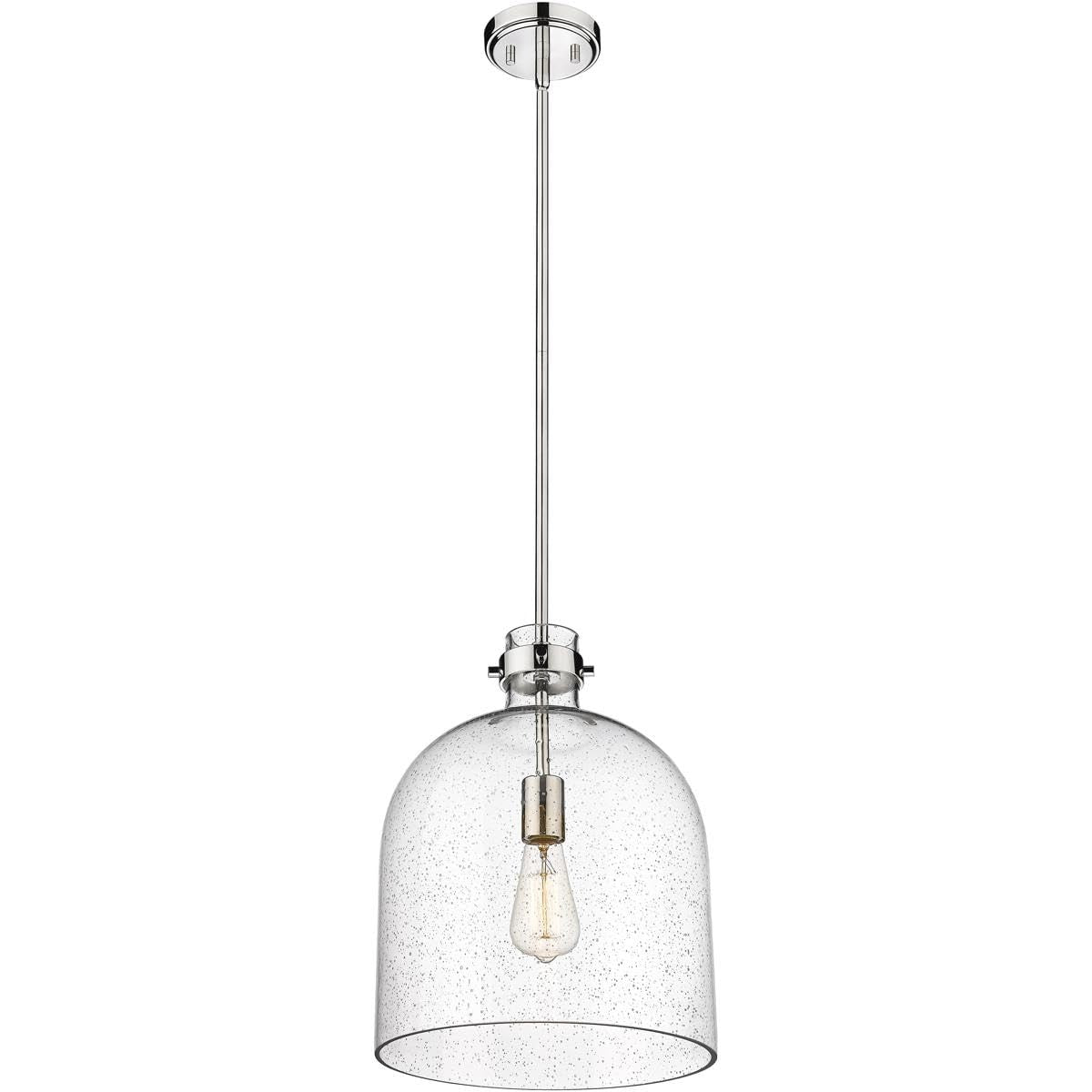 Z-Lite 817-12PN Pearson Chandelier, 1-Light 100 Watts, Polished Nickel