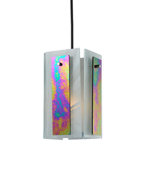 Meyda 118485 - 6.5"Sq Metro Aurora Borealis Quadrato Mini Pendant