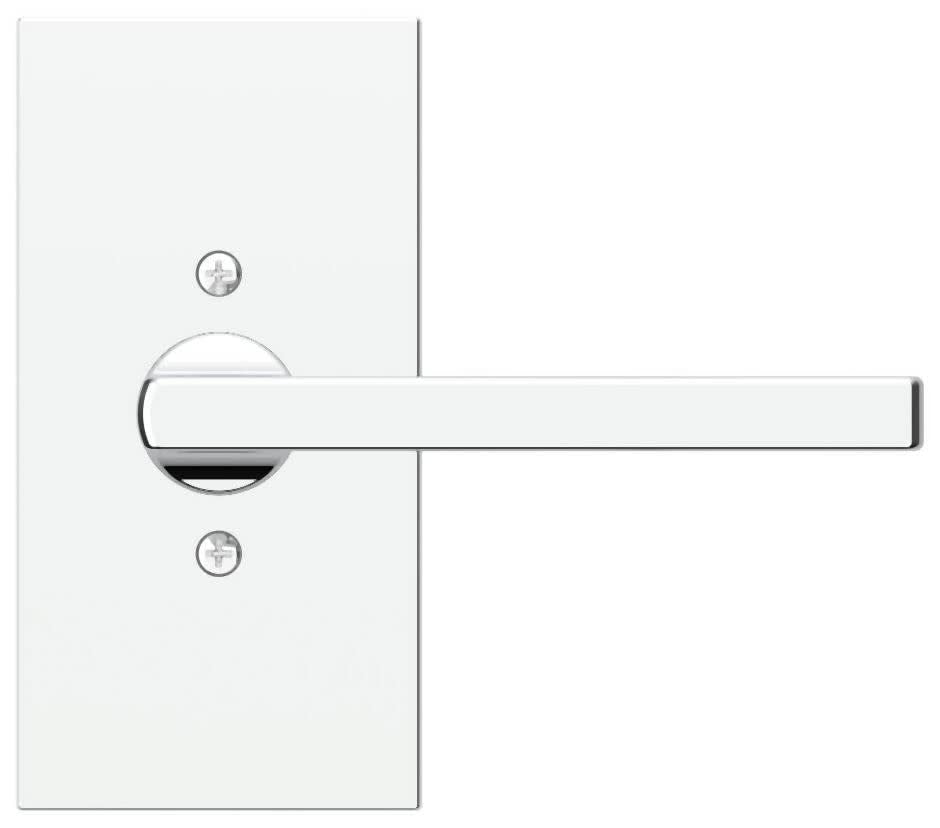 Baldwin FD.SQU.R.CFR.055 Square Two-Sided Dummy Door Lever Set Polished Nickel