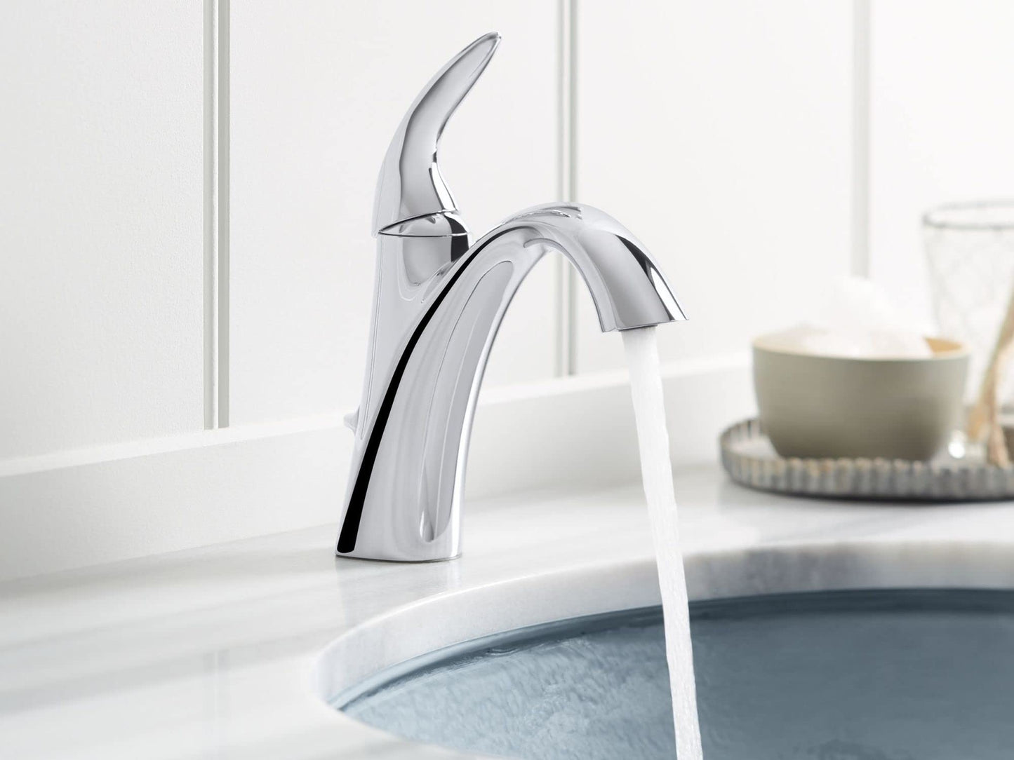 Kohler K-45800-4-CP Alteo Centerset Bathroom Sink Faucet w/Metal Drain-Chrome