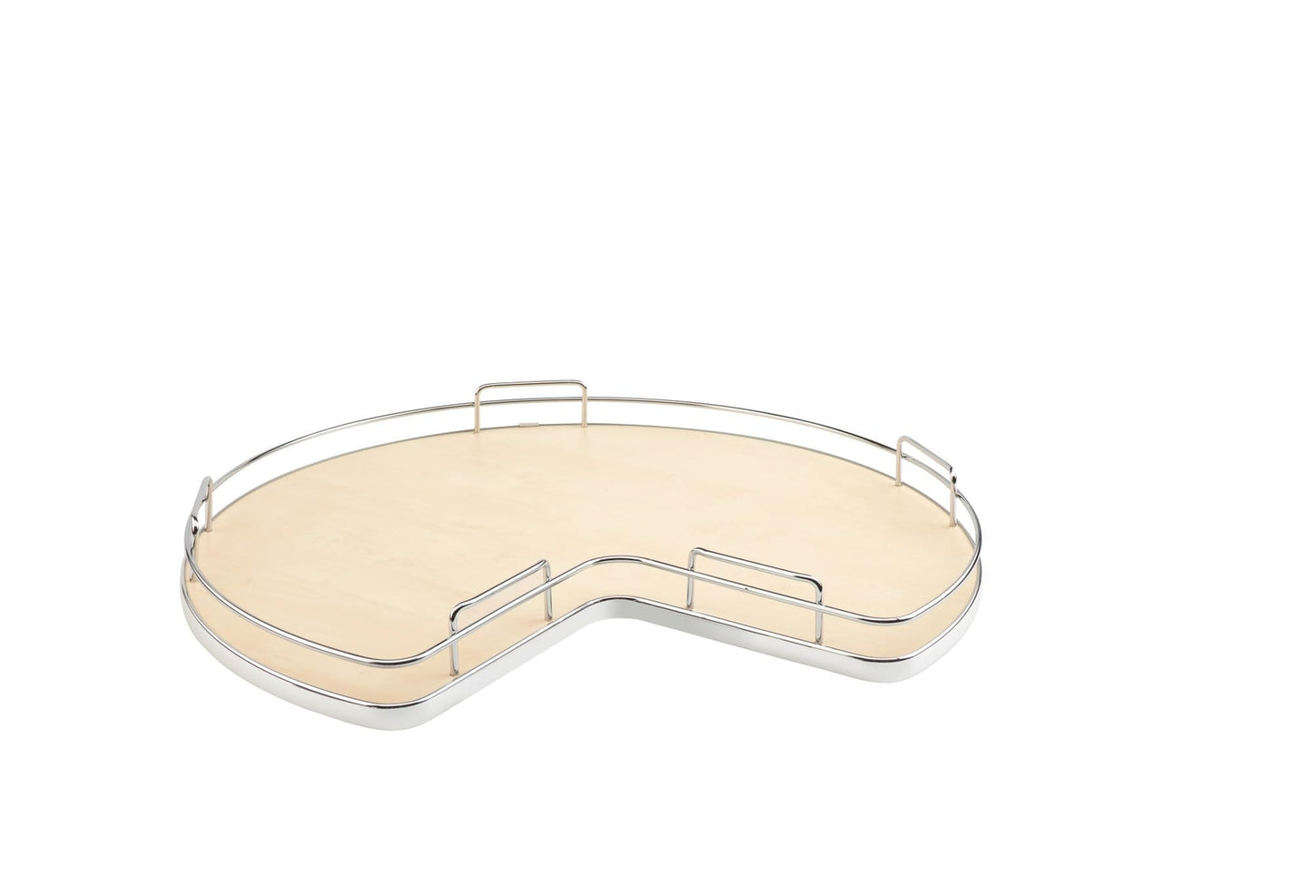 REV-A-SHELF Solid Surface Kidney-Shaped Lazy Susan for Corner Base Cabinet