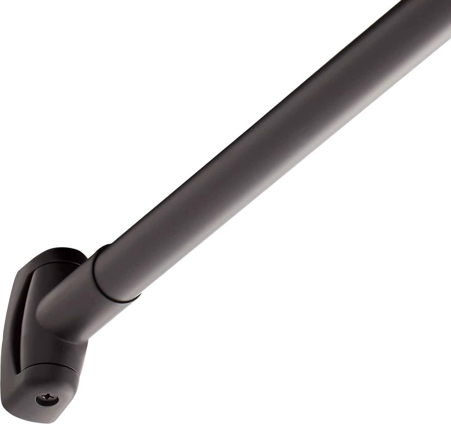 Signature Hardware 466761 60" Curved Brass Shower Rod - Matte Black