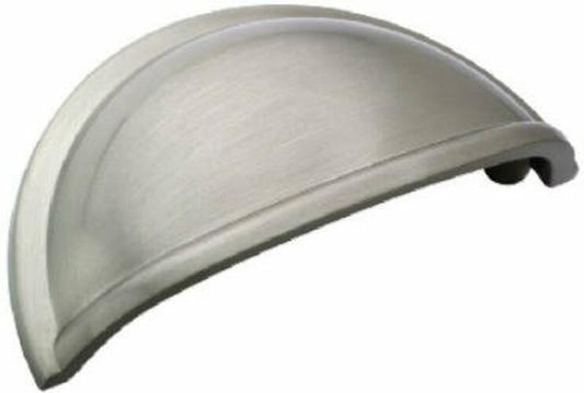 Amerock Traditional Half Oval Cabinet Pull Cup 3 in. Satin Nickel 1 - view 2