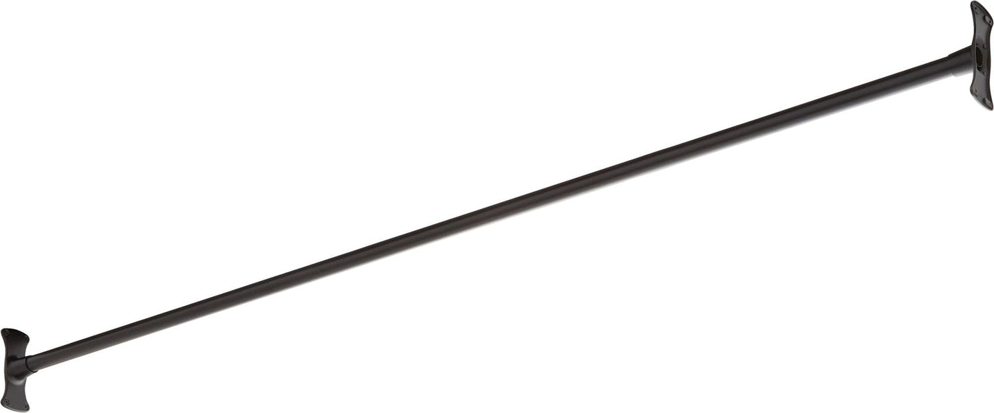 Signature Hardware 466738 60" Straight Brass Shower Rod - Brushed Gold