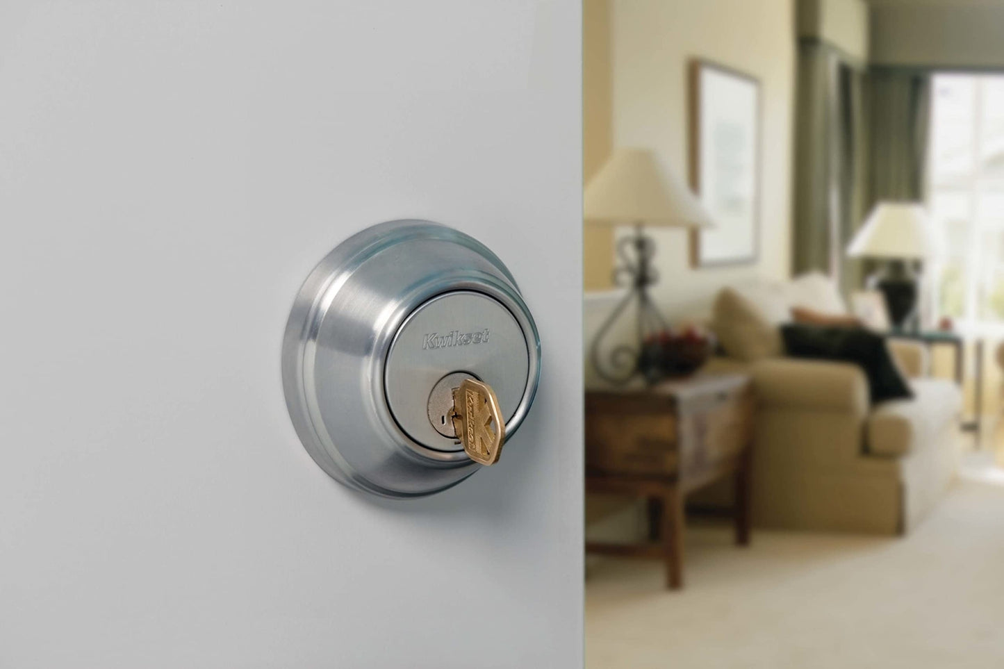 Kwikset 665-S Double Cylinder Deadbolt with SmartKey 660 Series - Satin Nickel