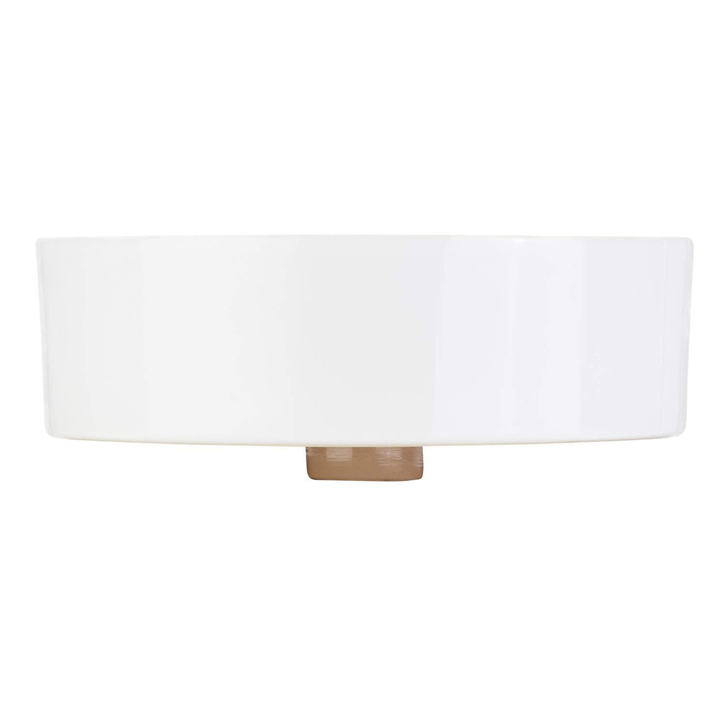 SH 447954 Hibiscus 16" Circular Fireclay Vessel Bathroom Sink - White