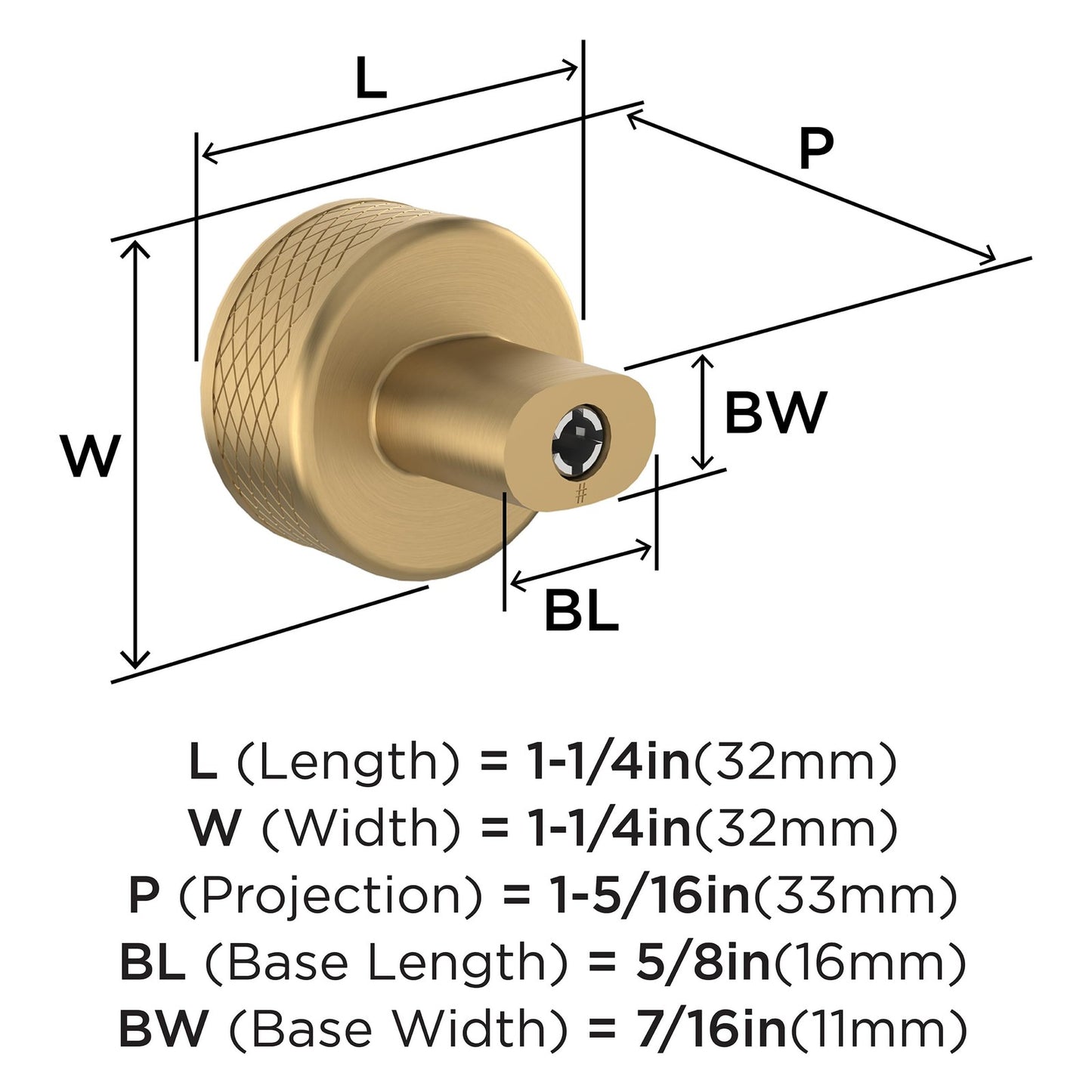 Amerock Bronx 1-1/4" Diameter Champagne Bronze Cabinet Knob, BP36554CZ