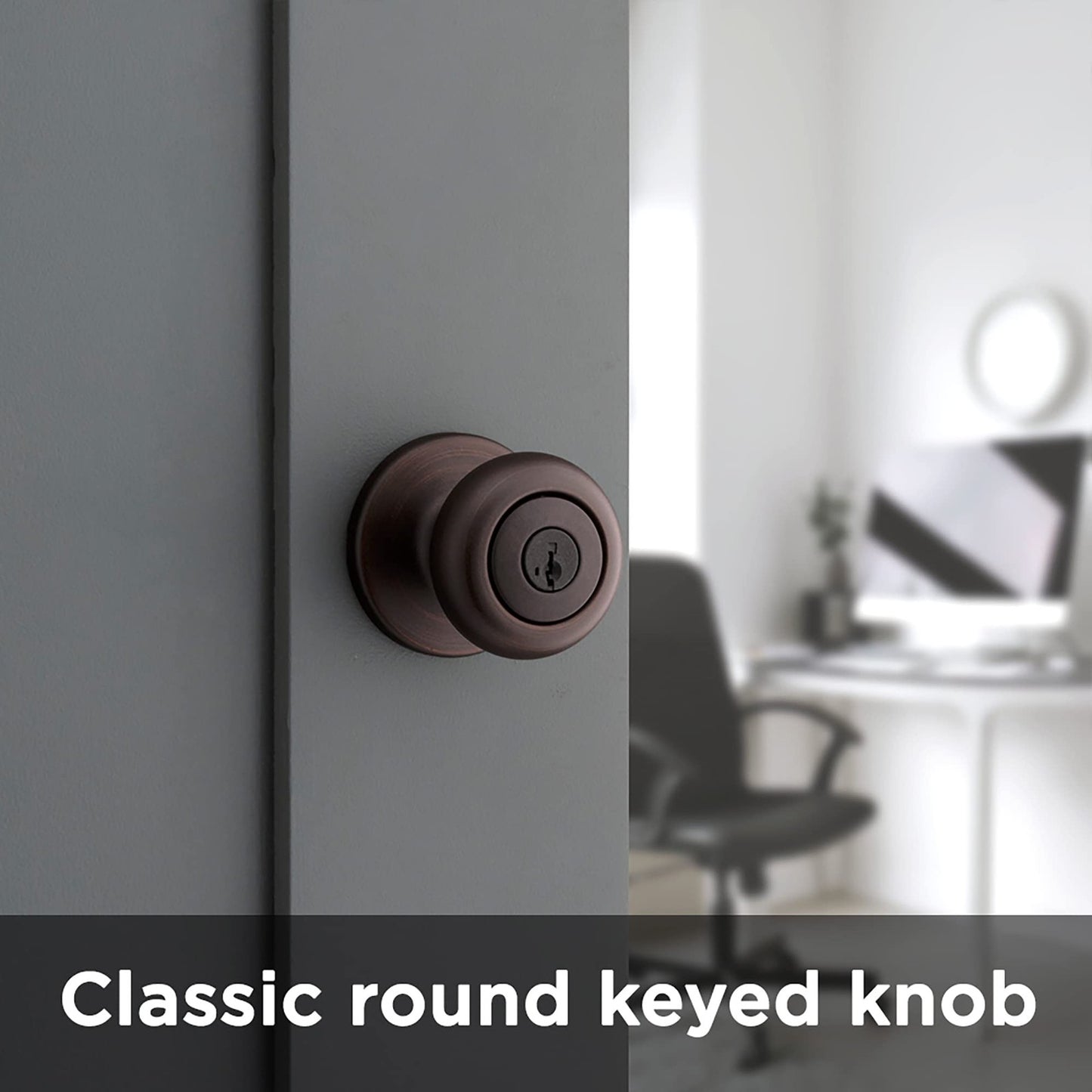 Kwikset 400CV-11P Cove Keyed Entry Knob Smartkey Security Venetian Bronze