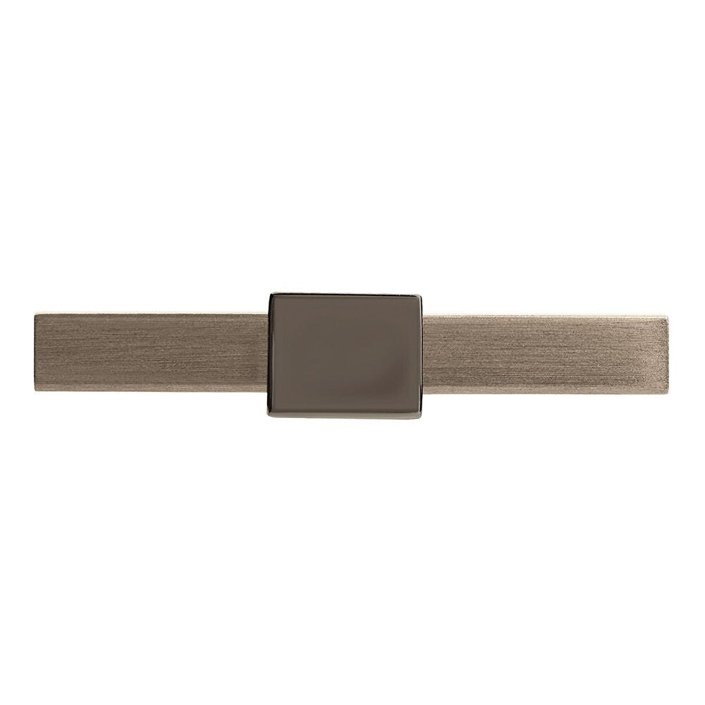 Amerock 36720SCBN- 2-3/8" Long Knob in Silver Champagne and Black Nickel