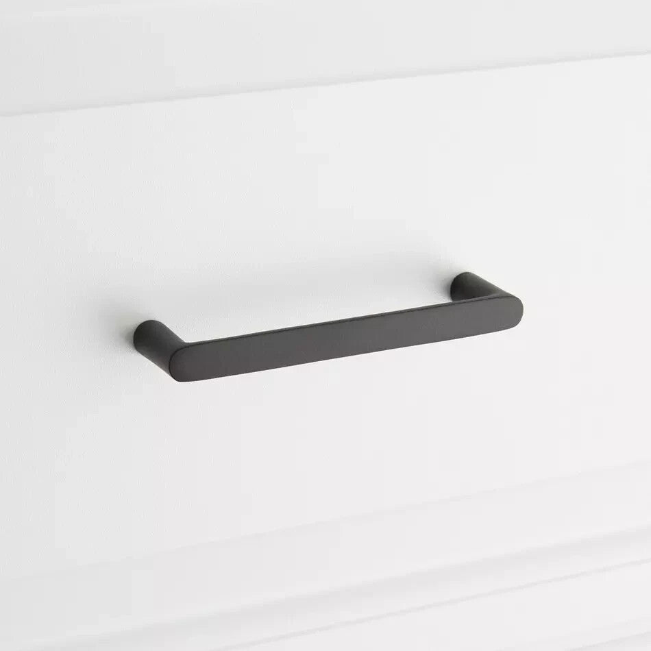 Signature Hardware - Novak - Thin Profile Brass Cabinet Pull-3-3/4"-Matte Black