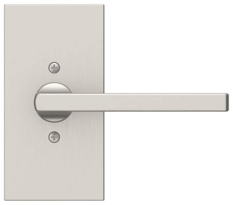 Baldwin FD.SQU.R.CFR.055 Square Two-Sided Dummy Door Lever Set Polished Nickel
