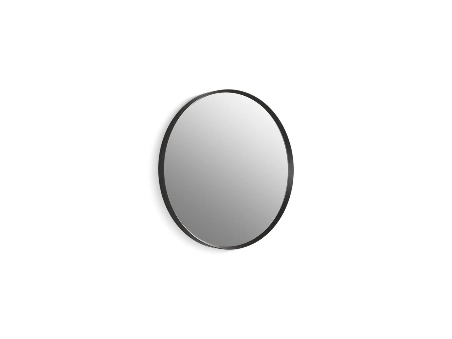 Kohler Essential 22 inW x22 inH Round Framed Bathroom Vanity Mirror Matte Black