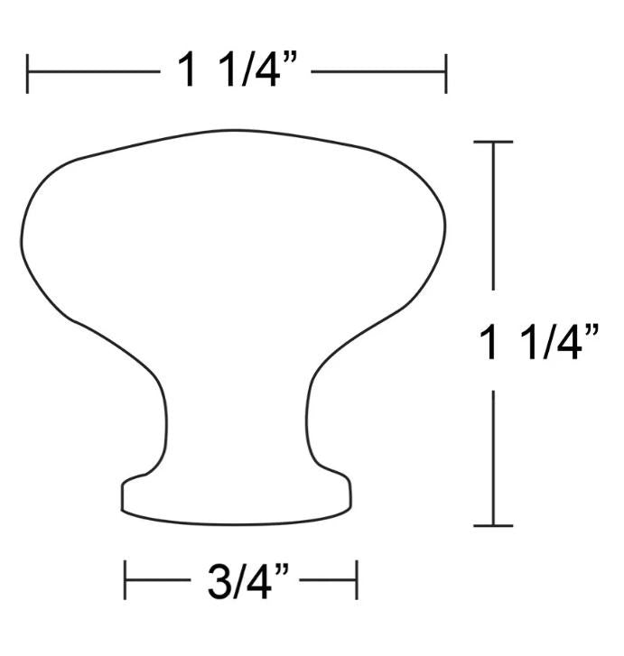 Emtek 86037US4 Emtek 86037 Arts&Crafts 1-1/4" Mushroom Cabinet Knob Satin Brass