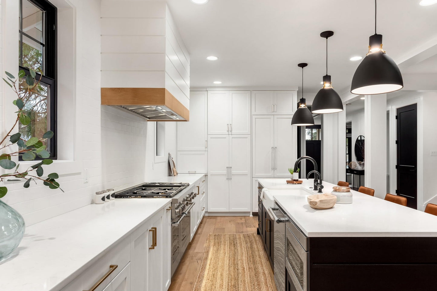 Hickory Solid Core Kitchen Cabinet Pulls, Luxury Handles, 3 Inch Hole Center