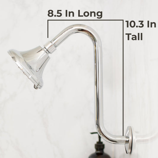 10.5 in. S-Shaped Stainless Steel Shower Head Extension Arm (Chrome Finish) - view 2
