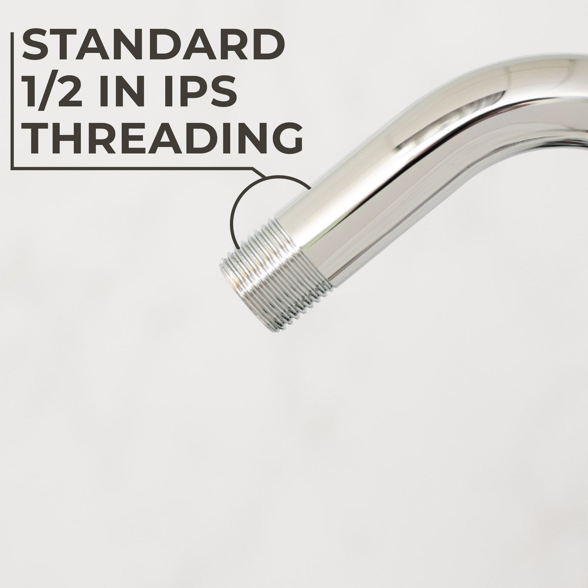 10.5 in. S-Shaped Stainless Steel Shower Head Extension Arm (Chrome Finish) - view 4