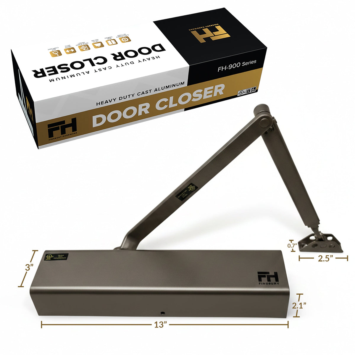 Heavy Duty Aluminum Commercial Door Closer - Duronotic - view 3