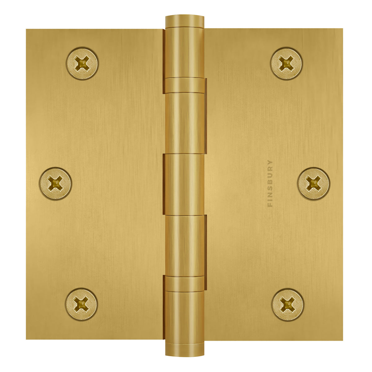 3x3 Inch Solid Brass Ball Bearing Door Hinge - Satin Brass
