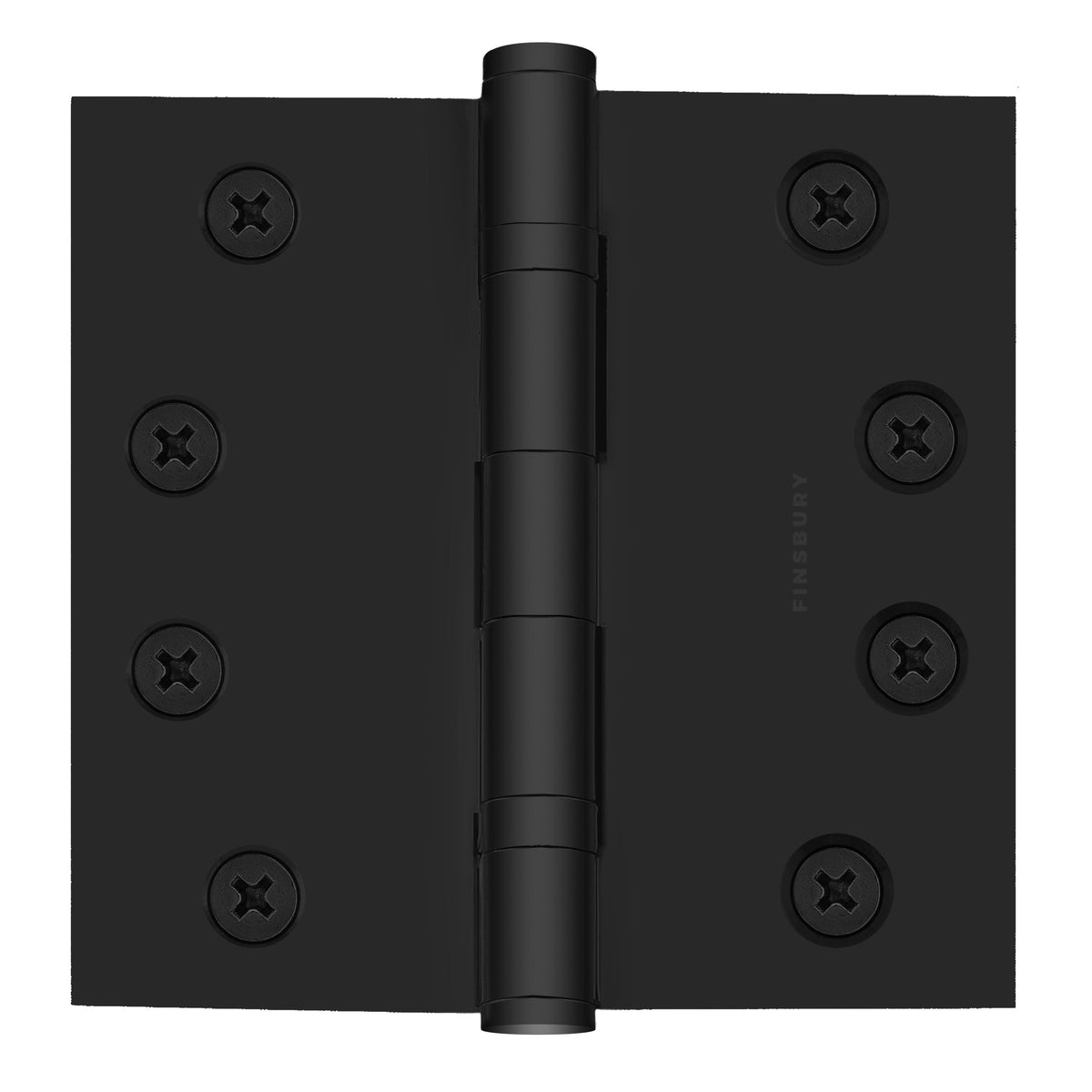4x4 Inch Solid Brass Ball Bearing Door Hinge - Flat Black