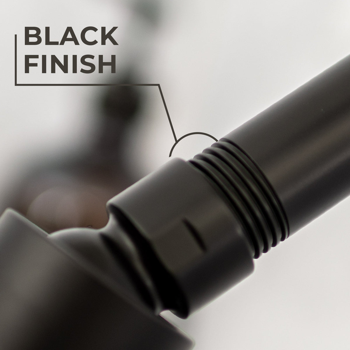 12 in. L-Shaped Shower Head Extension Arm (Black Finish) - view 6