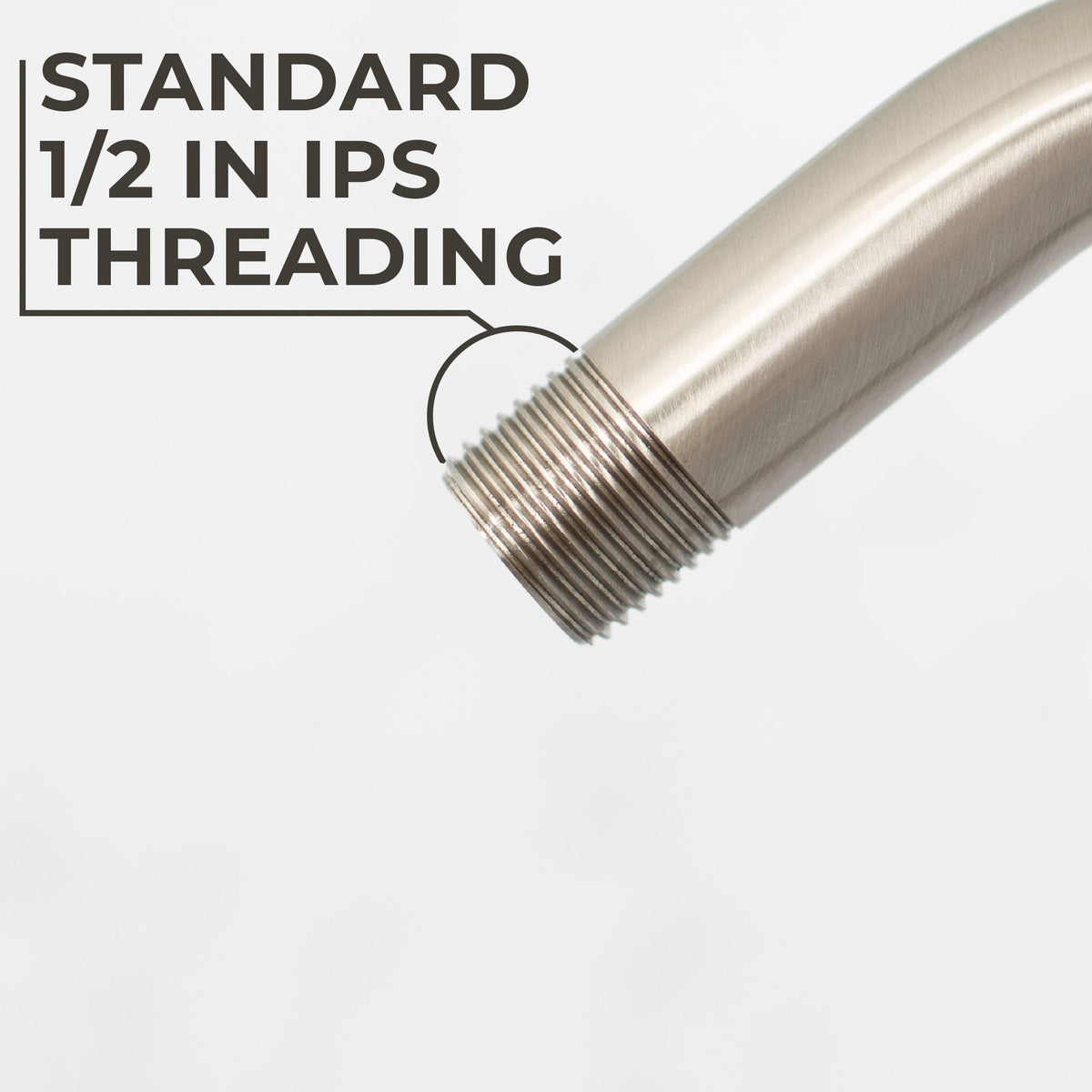 12 in. L-Shaped Shower Head Extension Arm (Brushed Nickel Finish) - view 4